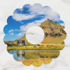 Etiqueta Para Copas De Vino Arnarstapi Amtmansshus Y Monte Stapafell, Islandés