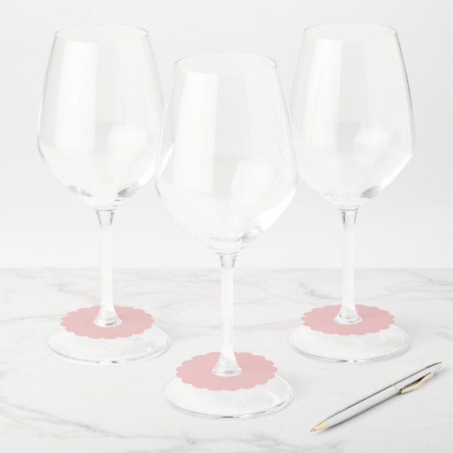 Etiqueta Para Copas De Vino Baby Pink (Set)