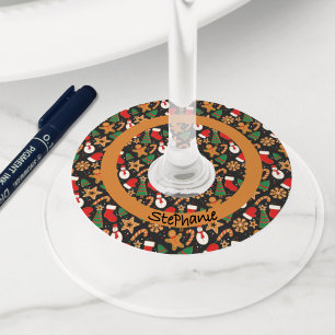Etiqueta Para Copas De Vino Baking Spirit Bright Gingerbread Navidades Cookie