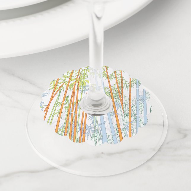 Etiqueta Para Copas De Vino Bambú 3 (Detalle)