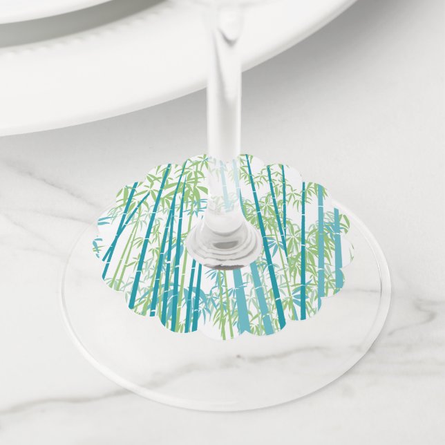 Etiqueta Para Copas De Vino Bambú 6 (Detalle)