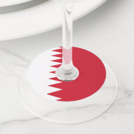 Etiqueta Para Copas De Vino Bandera de Bahréin