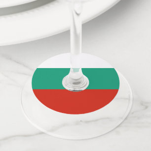 Etiqueta Para Copas De Vino Bandera de Bulgaria