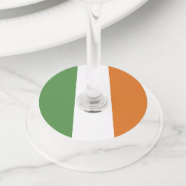 Etiqueta Para Copas De Vino Bandera de Irlanda
