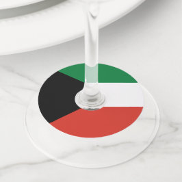 Etiqueta Para Copas De Vino Bandera de Kuwait