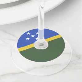 Etiqueta Para Copas De Vino Bandera de las Islas Salomón