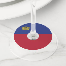 Etiqueta Para Copas De Vino Bandera de Liechtenstein