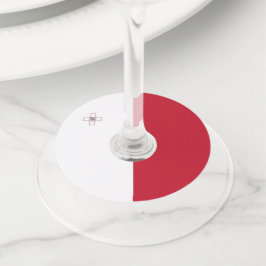 Etiqueta Para Copas De Vino Bandera de Malta