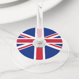 Etiqueta Para Copas De Vino Bandera del Reino Unido