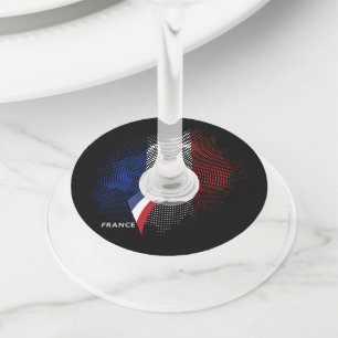 Etiqueta Para Copas De Vino bandera francesa