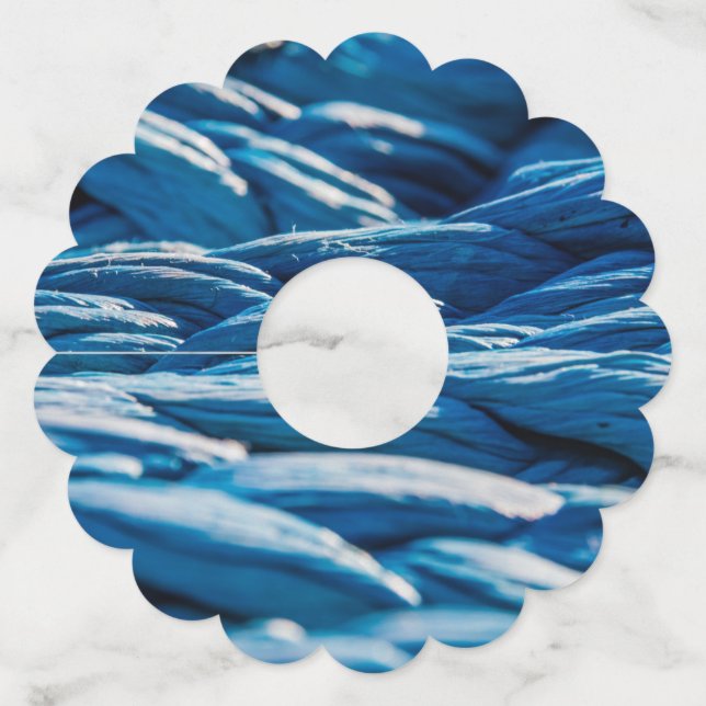 Etiqueta Para Copas De Vino Blue Rope (Reverso)