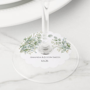 Etiqueta Para Copas De Vino Boda