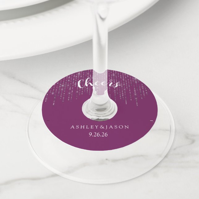 Etiqueta Para Copas De Vino Boda  (Detalle)