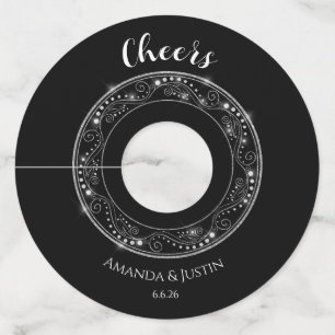 Etiqueta Para Copas De Vino Boda
