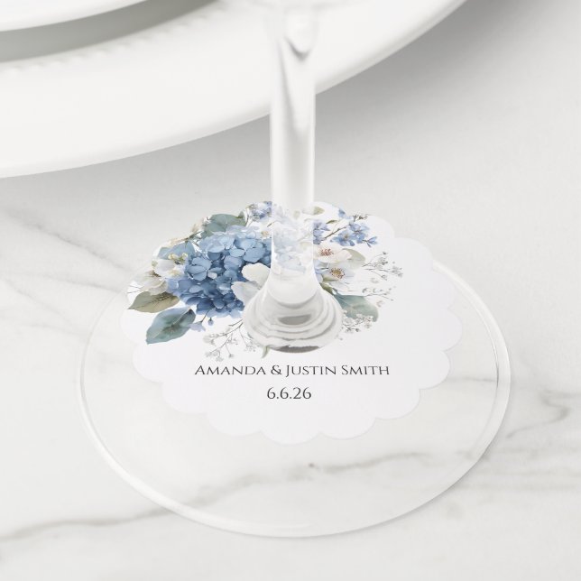 Etiqueta Para Copas De Vino Boda  (Detalle)
