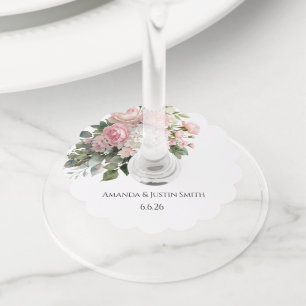 Etiqueta Para Copas De Vino Boda