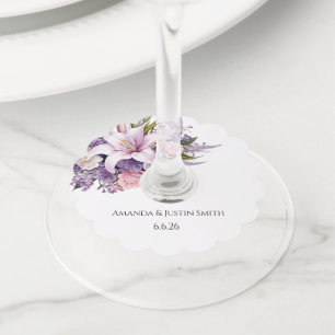 Etiqueta Para Copas De Vino Boda