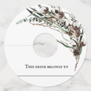 Etiqueta Para Copas De Vino Boda Fiesta de Navidades de algodón de invierno