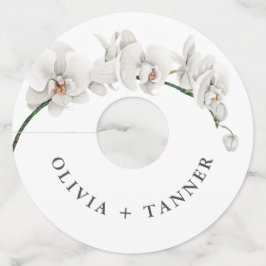Etiqueta Para Copas De Vino Boda Floral Tropical Orquídea