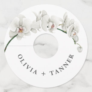 Etiqueta Para Copas De Vino Boda Floral Tropical Orquídea