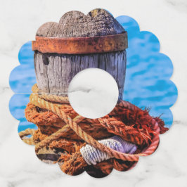 Etiqueta Para Copas De Vino Bollard de amarre antiguo