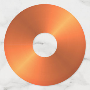 Etiqueta Para Copas De Vino Brillo de óxido naranja