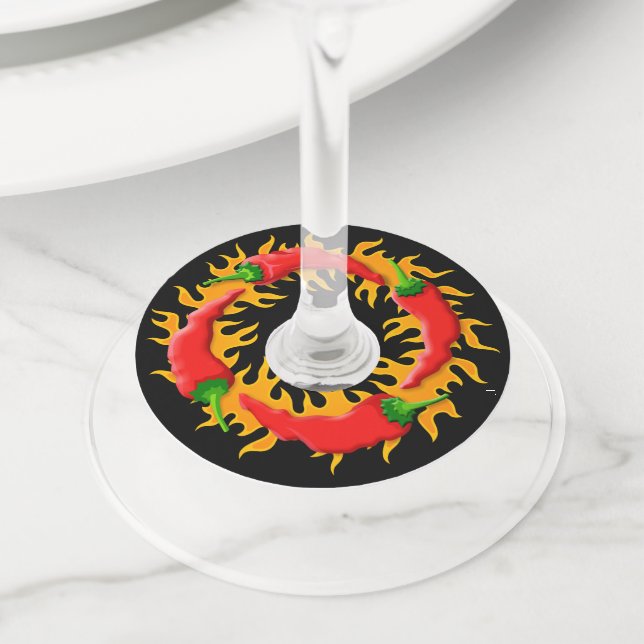 ETIQUETA PARA COPAS DE VINO CALOR (Detalle)