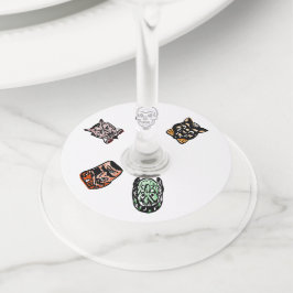 Etiqueta Para Copas De Vino Caracteres clásicos de Halloween | Claro