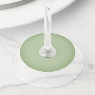 Etiqueta Para Copas De Vino Celadón verde de jade sólido