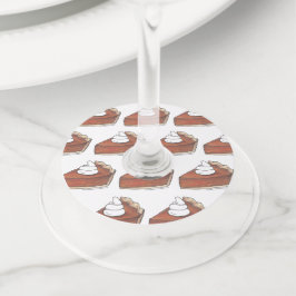 Etiqueta Para Copas De Vino Cena de feriados de acción de gracias para calabaz