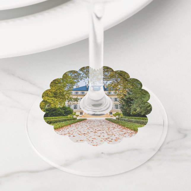 Etiqueta Para Copas De Vino Chateau Margaux, Francia (Detalle)