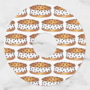 Etiqueta Para Copas De Vino Chipwich Chip de chocolate Cocina helada Sandwich