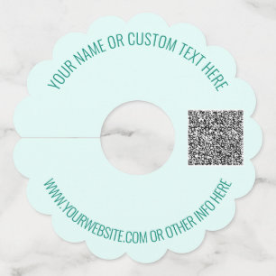 Etiqueta Para Copas De Vino Código QR personalizado y etiqueta de vidrio de vi