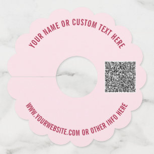 Etiqueta Para Copas De Vino Código QR y texto Personalizado Etiqueta de vidrio