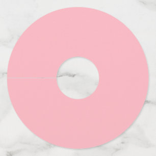Etiqueta Para Copas De Vino Color sólido rosa Rubor de moda   Clásico Elegante