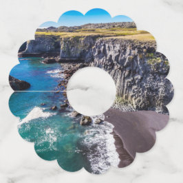 Etiqueta Para Copas De Vino Costa Hellnahraun, Islandia