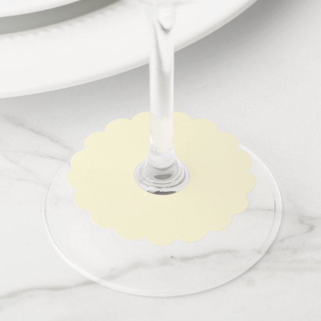 Etiqueta Para Copas De Vino Crema (Detalle)