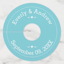 Etiqueta Para Copas De Vino Cualquier Boda de color Personalizado