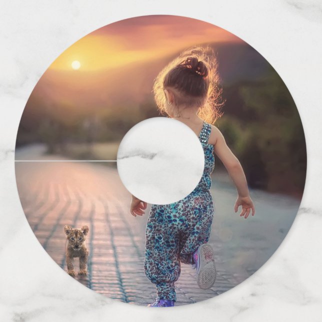 Etiqueta Para Copas De Vino Custom Personalized Photo  (Anverso)