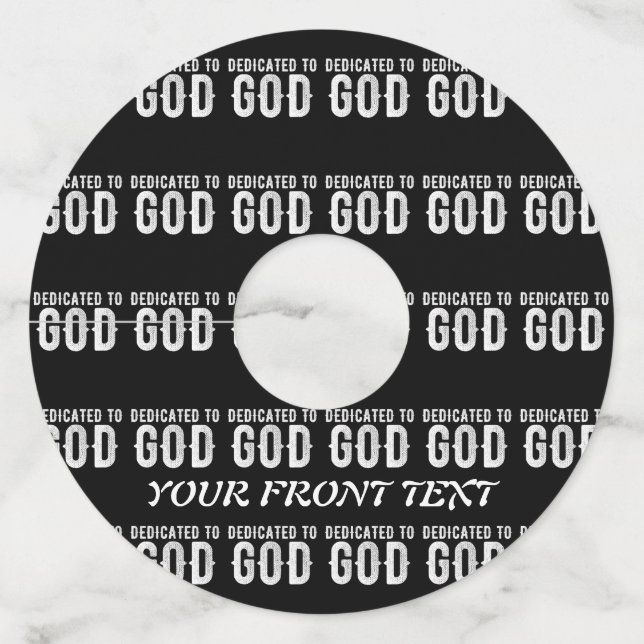 ETIQUETA PARA COPAS DE VINO DEDICADO AL TEXTO BLANCO DEL PERSONALIZABLE GUAY D (Anverso)