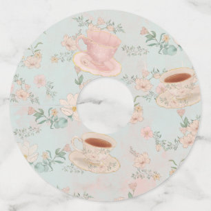 Etiqueta Para Copas De Vino Desayuno Nupcial de Té Shabby chic