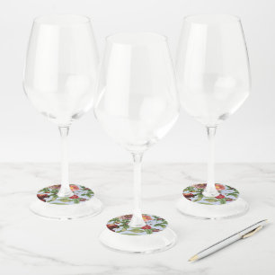 Etiqueta Para Copas De Vino Diseño botánico vintage