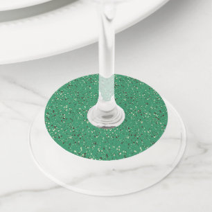 Etiqueta Para Copas De Vino Diseño de patrón abstracto de Terrazzo