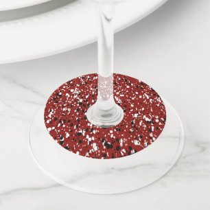 Etiqueta Para Copas De Vino Diseño de patrón abstracto de Terrazzo