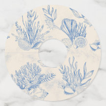 Ducha de novia temática oceánica de toile azul