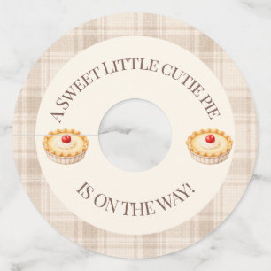 Etiqueta Para Copas De Vino Dulce y acogedor Cumpleaños de bebé Cutie Pie en G