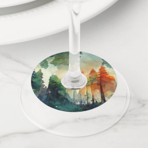 Etiqueta Para Copas De Vino El bosque (naturaleza)