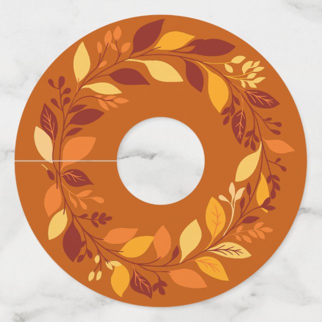 Etiqueta Para Copas De Vino "Esplendor otoñal" (Anverso)