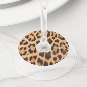 Etiqueta Para Copas De Vino estampa de leopardo para fiesta salvaje chic femen