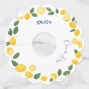 Etiqueta Para Copas De Vino Etiqueta de personalizar de limón simple